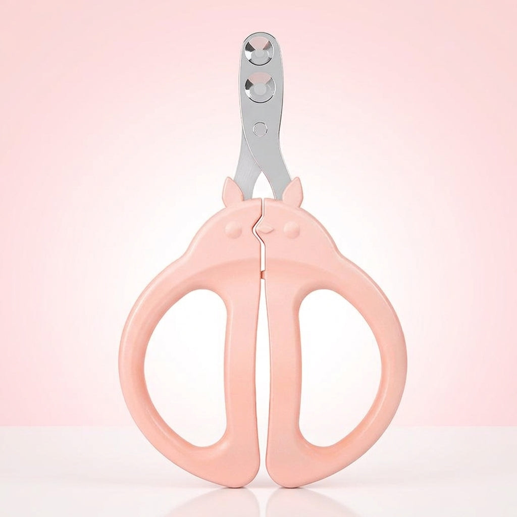 Nail Clippers for Professional Dog Grooming, Stainless Steel Nail Clippers for Small Animals, Non-Slip Pet Grooming Set, 2-Pack in Pink