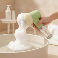 3-in-1 Dog Shampoo Dispenser with Brush Handheld Foaming Dog Shampoo Dispenser Portable Electric Pet Brush Compact for Dogs, Cats, Home