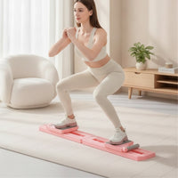 Foldable Sliding Exerciser Slim Leg Exerciser with Handlebar Compact Exercise Machine Smooth for Adults, Home Gym, Apartment
