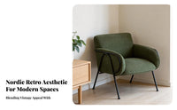 Retro Design Vintage-Design Corduroy Seat Sturdy Construction Cafe Seating High-Resilience Cushion Commercial Furniture S-Shaped Coil Support for Restaurant Owners, Interior Designers, Book Lounges, Coffee Shops, Tea Houses, Restaurants
