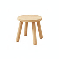 Wooden Stool Stable Low Stool Compact Footstool for Bedroom