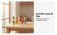 Painted Wood Child-Centered Stacking Toy Bright Colors Wooden Matching Toy for Toddlers, Preschoolers
