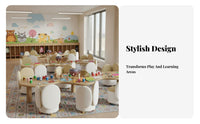 Kids Table and Chair Set Multifunctional Design Kids Study Desk and Chair Multi-Function children's Activity Table for Children, Girls, Daycare