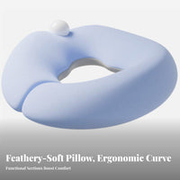 Breathable Beauty Bed Pillow Washable Face down Pillow Soft Support for Beauticians, Stomach Sleepers, Spa, Home, Travel