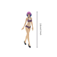 Female Figurine with Standing Pose Micro Miniature Female Figurine Painted Diorama Figure for Collectors