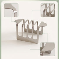 Toast Rack Stainless Steel Toast Holder Mirror-Polished Bread Holder for Breakfast, Kitchen Countertop, Cafes