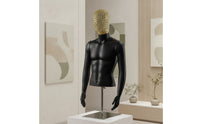 Male Display Mannequin Glossy Male Mannequin Stable Dress Form with Metal Stand for Boutiques, Tailors, Clothing Store, Garment Fitting