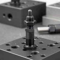 High Hardness Indexing Plunger Heavy-Duty Quick Release Indexing Fastener Clear Threads Knob Plunger with Locking Nut Smooth Finish