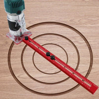 Metric Scale Router Circle Cutting Jig Slotted Tracks Circle-Cutting Jig Star-Shaped Router Milling Groove Bracket Locking Knobs for Woodworkers, Carpenters, Workshop