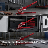 Angle Scale Copper Tube Bender Knurled Grip Bending Tool Red Metal