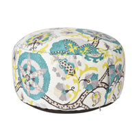 Vintage and elegance Round serpentPrint Pouf adaptable Mandala Pillow with fringed tasselss Thick and Comfortable Floor Seating plush feel for Meditators, stretching Practitioners, Adults, Bay area, Living Room, Bedroom, Meditation Space