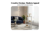 Light Luxury Design Sofa Side End Table Space-Saving Mobile Side Table with Storage Versatile Rolling Storage Cart Sturdy Metal Frame for Apartment Dwellers, Office Workers, Living Room, Bedroom, Small Areas, Kitchen