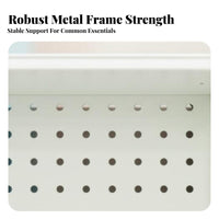 Space-Saving Rail-Mounted Pegboard System Customizable Layout Organizer Rack adaptable Use Household Storage Modern aesthetic for DIY aficionados, Homeowners, Students, Study Room, Home Office, Bedroom, Kitchen