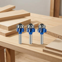 3 Pieces Flush Trim Router Set Tool Clean for Edge Trimming