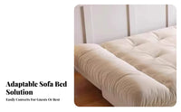 French Cream aesthetic Fold-foldable Three-Seater Sofa Bed Space-Saving transfor the homeable Couch two-in-a singleUse Living Room Furniture Foldable Design for Apartment Dwellers, Students, homeowners, Small areas, Office