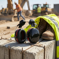 Hearing Protector with Helmet Attachment Noise Reduction Hard Hat Earmuffs Helmet Earmuffs over-Ear Sound Dampening