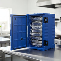 Insulated Food Pan Carrier Large-Capacity Insulated Food Carrier Portable Catering Cabinet with Trays for Buffets