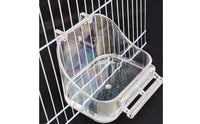 Removable Bird Food Bowl Easy to Clean Enclosure Mounted Food Bowl 2 in 1 Small Pet Bath Tub Multi Use