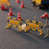 1/64 Scale Traffic Barrier Resin Material Miniature Road Traffic Barrier Highly Detailed Diorama Crowd Control for Hobbyists, Sand Tables