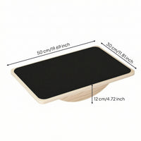 Child Safe Wooden Balance Board Holistic Balance Board with Curved Base Open Ended Toy Splinterwithout Splinters for Children