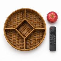Woven serving fruit basket Emperor, wall-mounted, brown