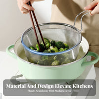 Noodle Skimmer Basket Rust-Resistant Strainer Rustproof Fine Mesh Frying Basket for Hot Pot, Restaurant