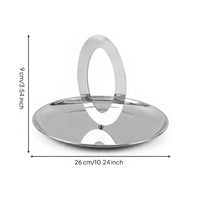 Rust Resistant Elegant Design Stainless Steel Serving Tray Round Serving Tray Round Metal Platter
