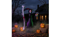 Realistic Inflatable Grim Reaper with Blade Eye-Catching Inflatable Grim Reaper Tall Giant for Yard, Garden, Porch