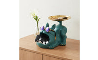 French Canine Key Bowl Multi-Functional Canine Key Holder Creature Storage Sculpture Fun Design Wide-Opening Dog Candy Dish