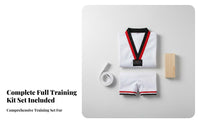 Comfortable Fit V-Neck Dobok Set Sturdy Taekwondo Attire Elastic Waist with Drawstring Combative Arts Clothing Reinforced Pants for Competitions