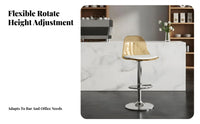 Thick Padded Cushion Adjustable Swivel Bar Stool Modern Design Adjustable Swivel Stool Built-in Footrest Counter Chair Stable Round Base for Nail Technicians, Business Owners, Cafe, Kitchen Island, Dining Room, Reception Desk