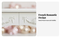 Ornate Dressing Table Set Multi-Drawer Storage for Apartment, Girls, Homeowners