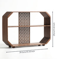 Tabletop Display Shelf Rustic Wooden Display Shelf Smooth Surface