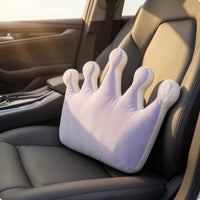 White Trim Crown-Shaped Cushion Padded Support Pillow