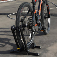 10 Pieces Portable Double Rod Bike Stand Non-Slip Double-Leg Kickstand Heavy Duty Folding Bicycle Stand Foldable for Garage