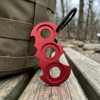 Carabiner Clip Wing-Shaped-Shaped Cue Holder Textured 3-Hole Cue Holder Red