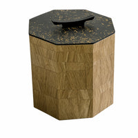 Octagonal Storage Box Decorative Wooden Box with Lid Artisanal for Living Room