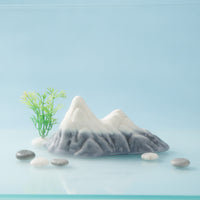 Resin Snow Mountain Easy to Clean Aquarium Mountain Decoration Fade Resistant