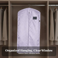 Dust Resistant Suit Bag Dust Resistant Dust Resistant Suit Cover Breathable Hanging Garment Bag for Homeowners, Jet-Setters, Wardrobe, Bedroom