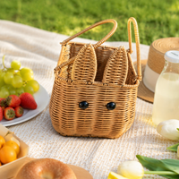 Square Storage Basket, Woven Basket 16x16x17cm, Shelf Baskets with Handles, Small Basket for Shelf, Kitchen, Bathroom, Toys