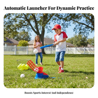 Indoor Outdoor Use Foot Pedal Baseball Er Parent-Child Interaction Kids Baseball Er Hand-Eye Coordination for Girls, Lawn, Park