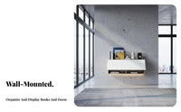 Wall-Mounted Shelving Unit Space-Saving Design Flip-up Door Wall-Mounted Cabinet Sturdy Construction Minimalist & Design