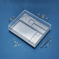 Watch Parts Tray with Cover Watch Repair Tray with Lid Practical Compartmented Storage Box for Hobbyists