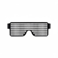 LED Glasses USB Charging Dynamic Display Glasses Event Attention Grabber Flashing Sunglasses for Game Events, Concerts, Anime Conventions
