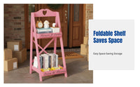 Parcel Storage Rack, Foldable Organizer Shelf, PP Entryway Stand, Large Capacity, Multi-Color