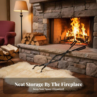 Collapsible Design Fireplace Fire Tool Easy to Stow Fireplace Tongs Heavy Duty Folding Fire Tongs Rust Resistant for Campers