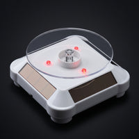 360-Degree Display Turntable with Acrylic Tray Compact Jewelry Rotator Slim Showcase Base Sturdy for Jewelers