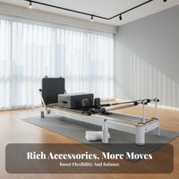 Pilates Reformer Space-Saving Foldable Pilates Reformer Professional Grade Fitness Equipment for Professionals, Beginners, Flexibility Studio