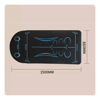 Non-Slip Exercise Mat with Alignment Lines Floor-Protecting Ab-Wheel Training Mat Cushioned for Home Gym, Indoor Workouts