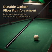 Carbon Fiber Billiard Cue Stick for Eight-Ball, American Pool, and Snooker